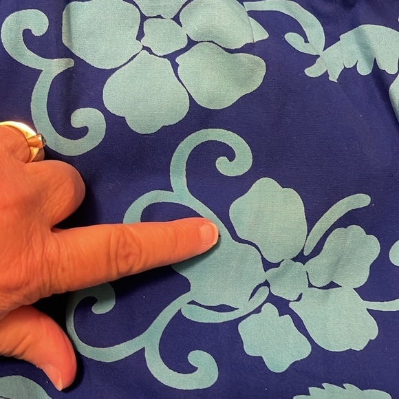 Pendleton Originals Women 14 waistband Blue Floral Print Capri Pants‎ Wide Leg - Picture 10 of 10